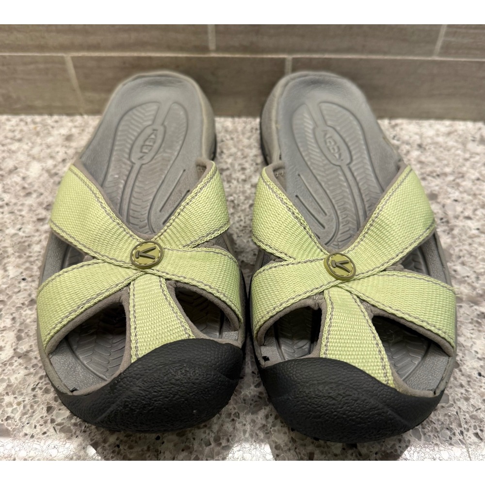 Keen Women's Lime Green Sporty Slip On Slide Sandals Outdoor Gorpcore Shoes Sz 5